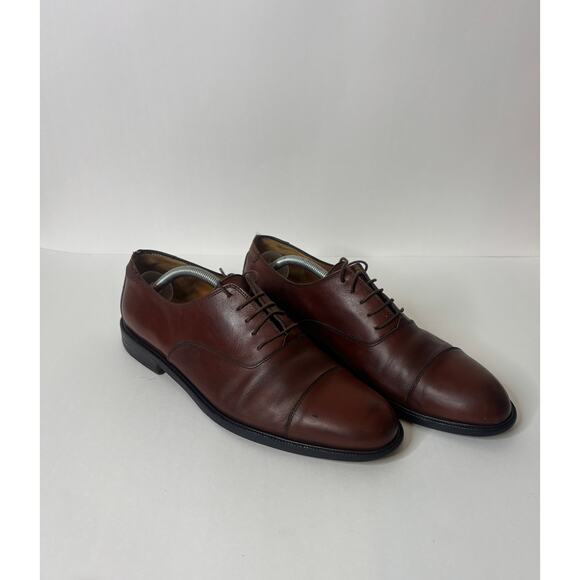Salvatore Ferragamo - Cognac Brown Leather Oxford Dress Shoes size 10.5 main image 6